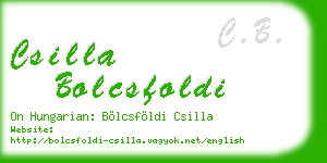 csilla bolcsfoldi business card